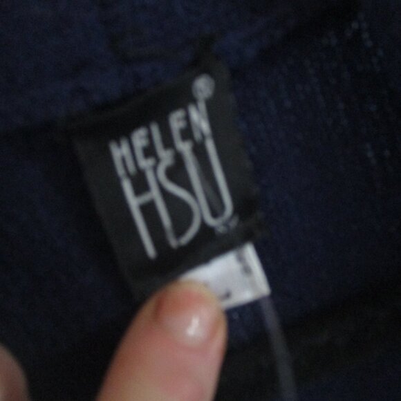 Vintage Helen HSU NY Long Rich purple Open Cardigan Sweater- L read - Picture 5 of 6